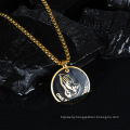 Shangjie OEM stainless steel couple necklaces gold chain necklace man titanium fashion 2021 trendy necklaces